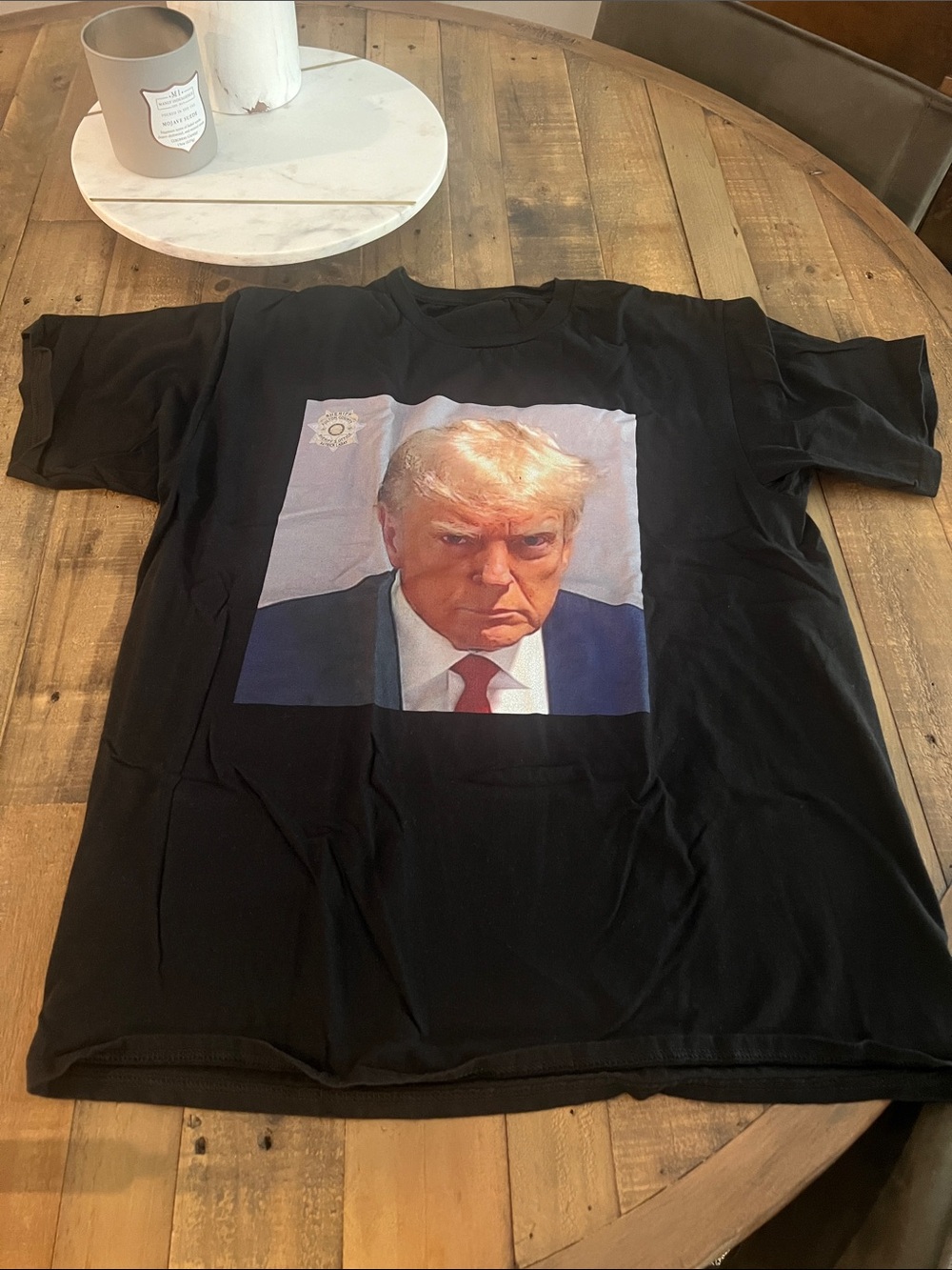 Black Trump mugshot Graphic Short-Sleeve Men's T-Shirt